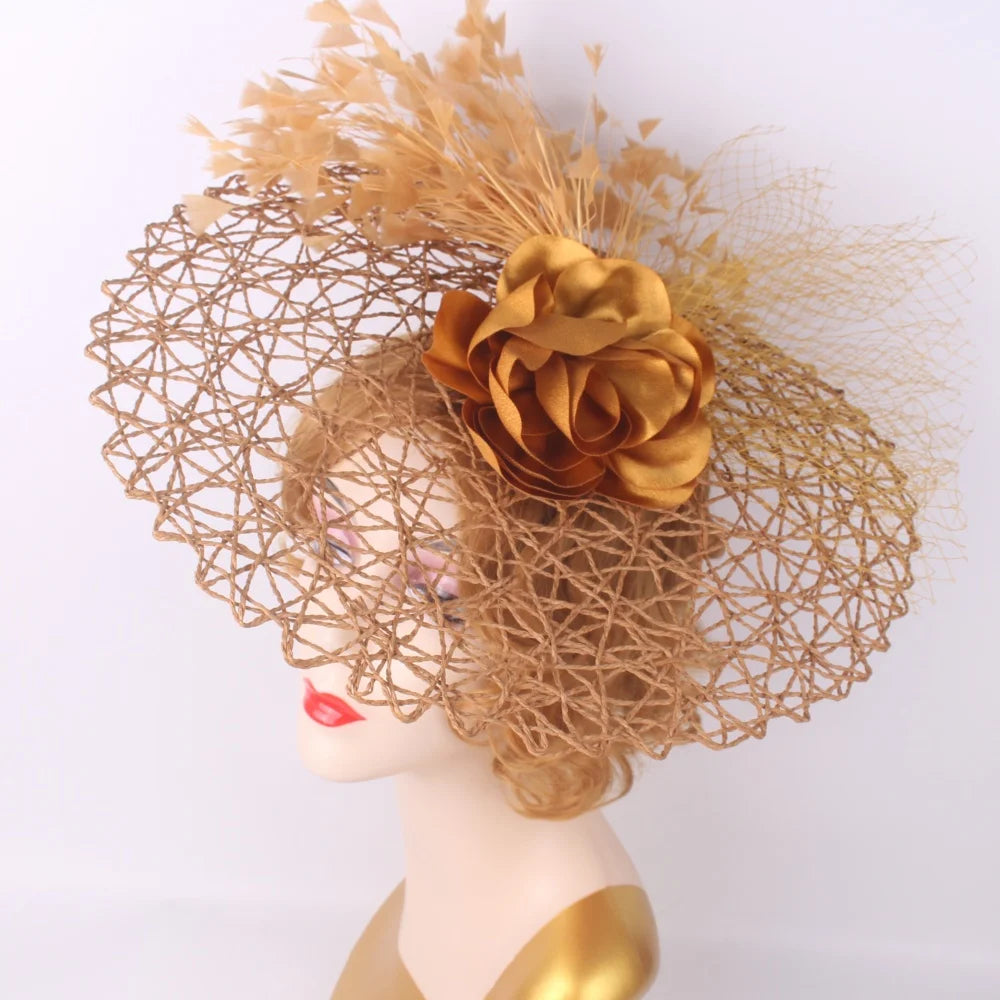 Floral Fascinator Headpiece - Bridal & Occasion Pillbox Hat