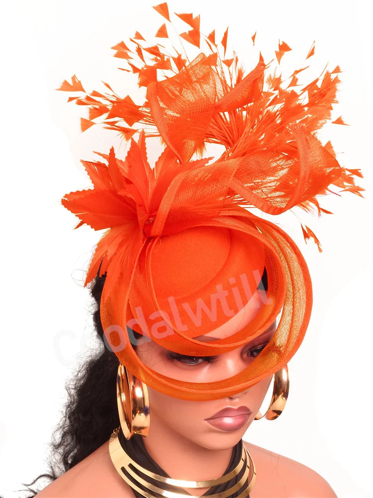Wedding Mesh Pillbox Fascinator Hat Ladies Bride Kentucky Wedding Headwear Cocktail Church Party Chapeau Cap With Feather Clips