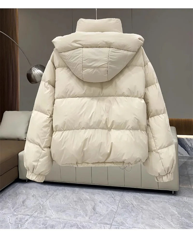 Autumn Winter New Women's Parkas Down Cotton Jacket Hooded Padded Parkas Jackets Warm Thick Coats Female Outerwear Streetwear